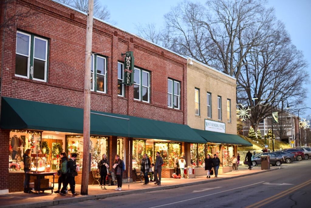 Festive First Friday in Downtown Boone (Photo Credit: Megan Sheppard)