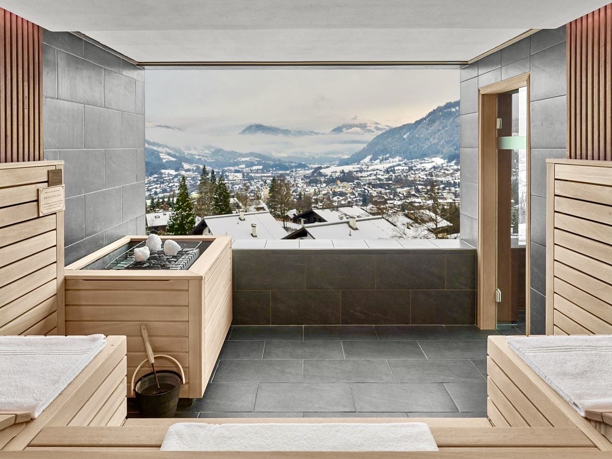 Finnish Sauna at Lebenberg Schlosshotel in Kitzbühel, Austria (Photo Credit: Lebenberg Schlosshotel)