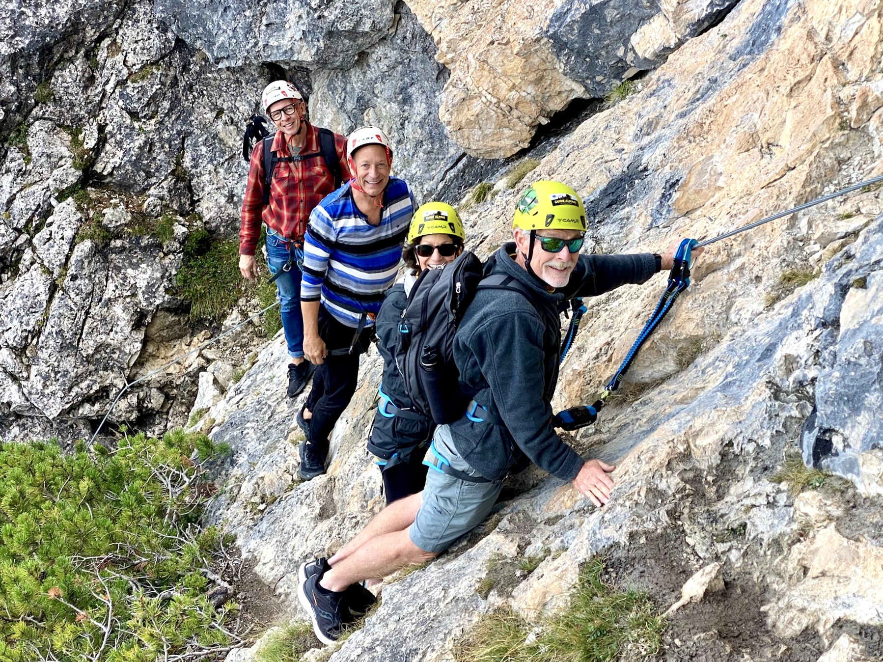 Climbing the Via Ferrata in Cortina d’Ampezzo, Italy (Photo Credit: 2 Dads with Baggage)