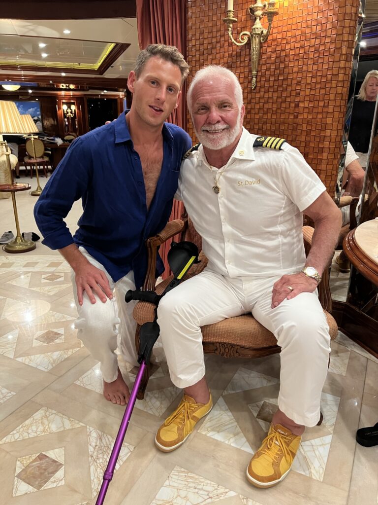 Fraser Olender with Captain Lee Robach (Photo courtesy of Fraser Olender)