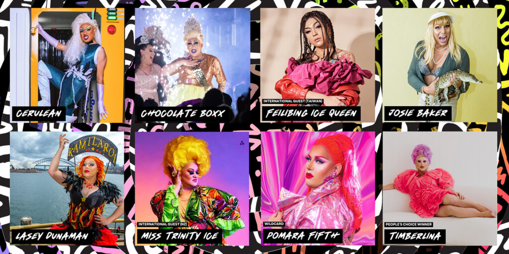 Drag legends revealed for the Miss First Nation Supreme Queen 2023 (Photo Credit: Sydney WorldPride)