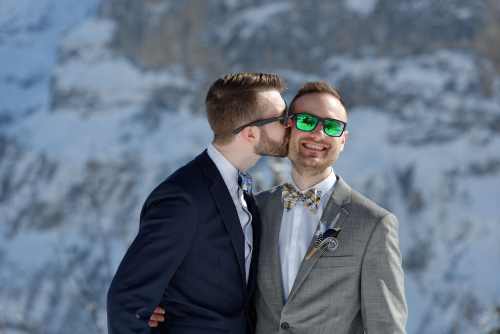 Same-Sex Destination Wedding in Winter in the Jungfrau Region (Photo courtesy of Switzerland Tourism)