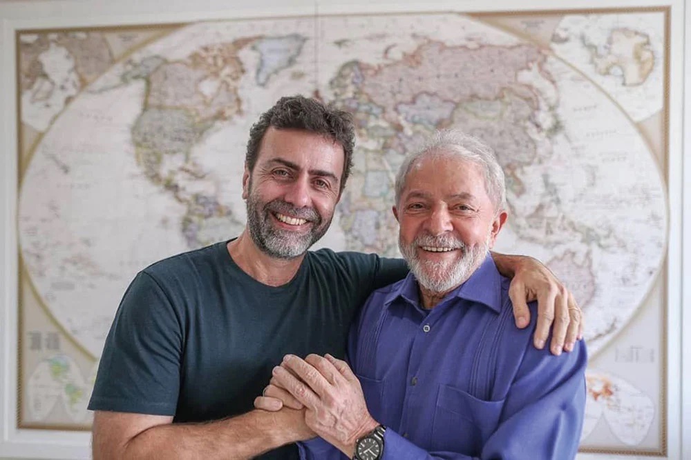 The new President of Brazil Tourism, Marcelo Freixo with the Brazil's President Luiz Inácio Lula da Silva