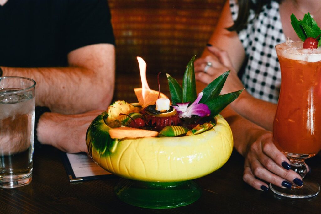 The Scorpion Bowl shareable cocktail at Hula's Modern Tiki in Old Town Scottsdale (Photo Credit: Halie Sutton for Experience Scottsdale)