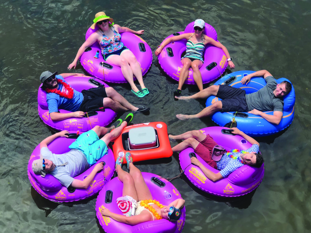 Tubbing on the New River (Photo courtesy of RiverGirl Fishing Company)
