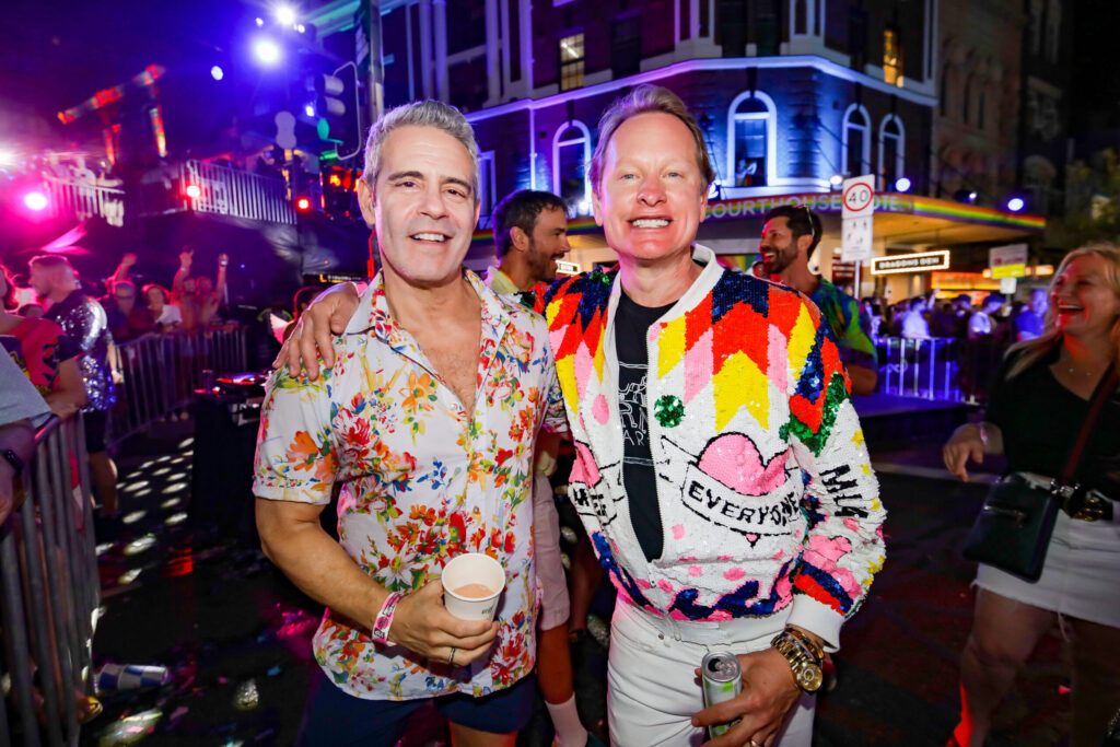 Andy Cohen and Carlson Kressley (Photo Credit: Sydney Gay and Lesbian Mardi Gras)
