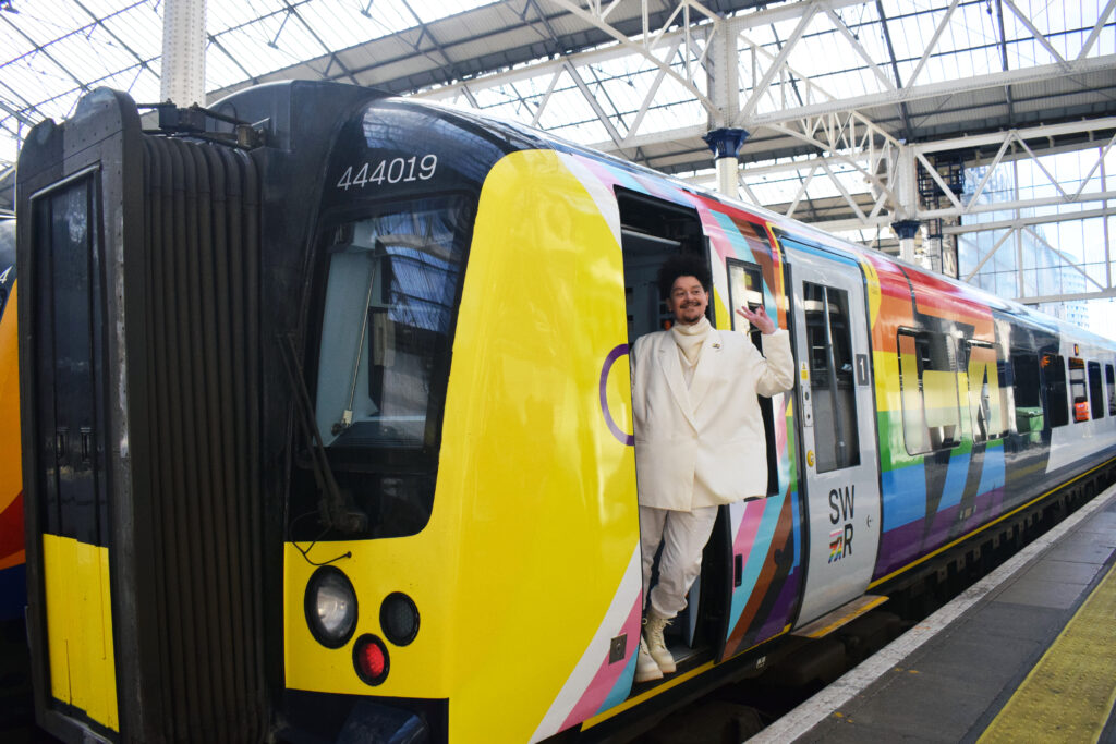 Valentino Vecchietti, creator of the Intersex-Inclusive flag and founder of Intersex Equality Rights UK (Photo Credit: South Western Railway)