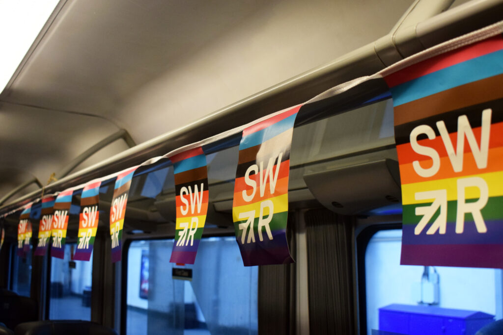 South Western Railway Pride Branding (Photo Credit: South Western Railway)