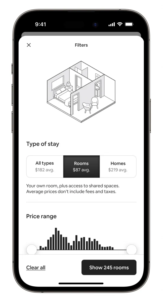 Airbnb Rooms - New App Screenshots