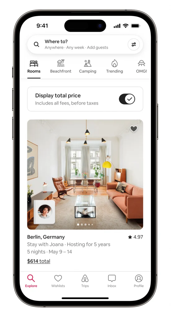 Airbnb Rooms - New App Screenshots