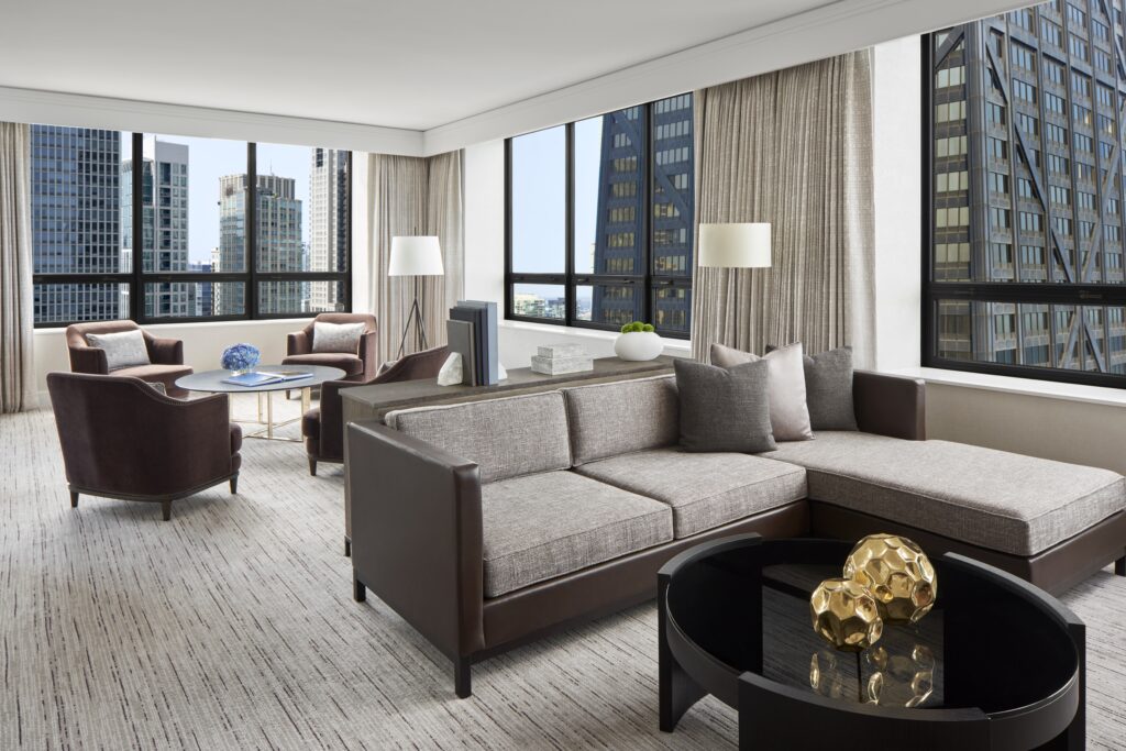 Skyline Suite Living Room (Photo Credit: The Ritz-Carlton, Chicago)