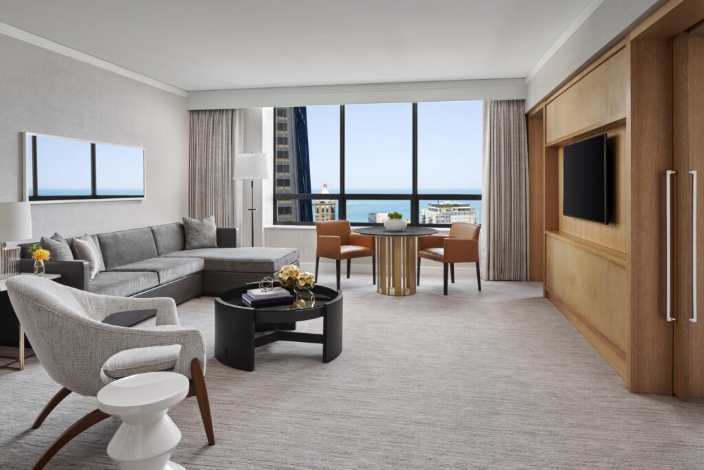 Gold Coast Suite Living Space (Photo Credit: The Ritz-Carlton, Chicago)