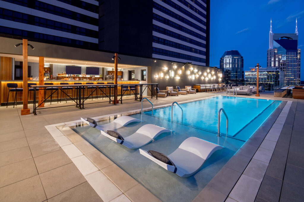 Rooftop Pool at Halston House Nashville