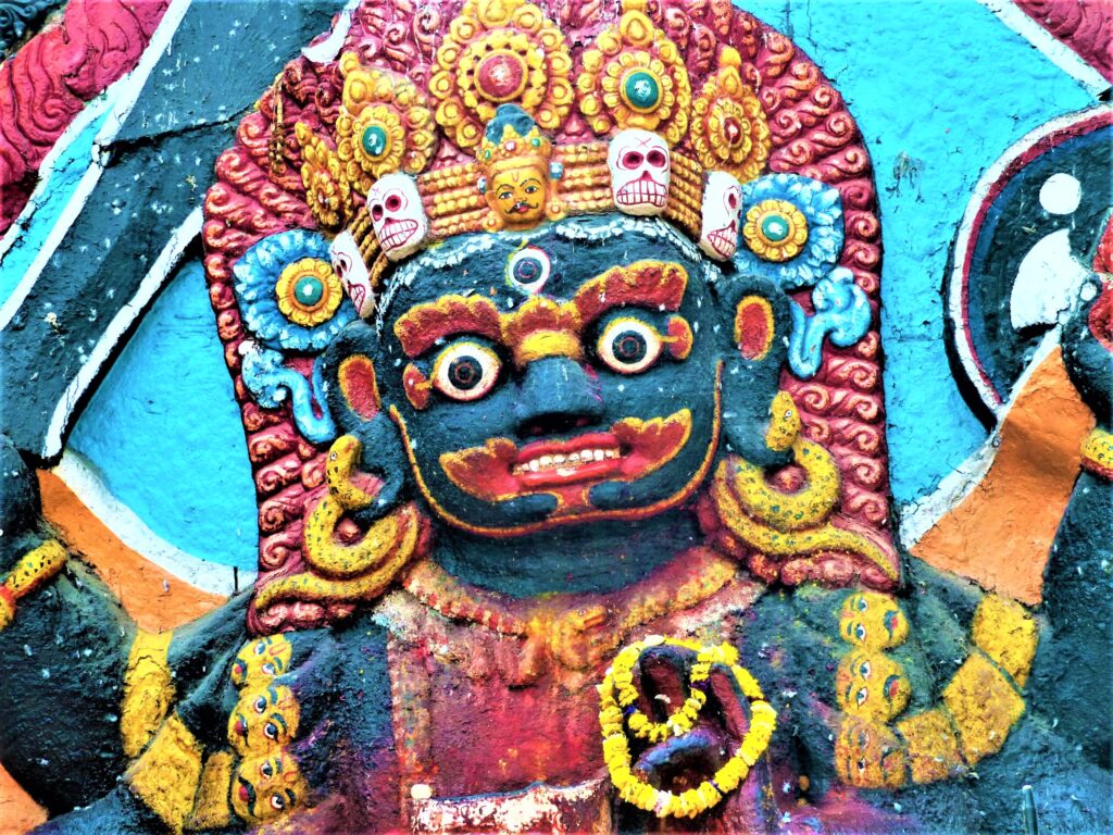 Nepalese God Kali in Bhaktapur Durbar Square (Photo Credit: Teresa Adams)