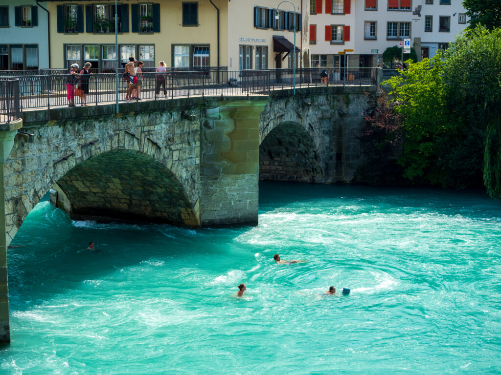 Swimming in the Aare River in Bern (Photo Credit: silverfox999 / Shutterstock)