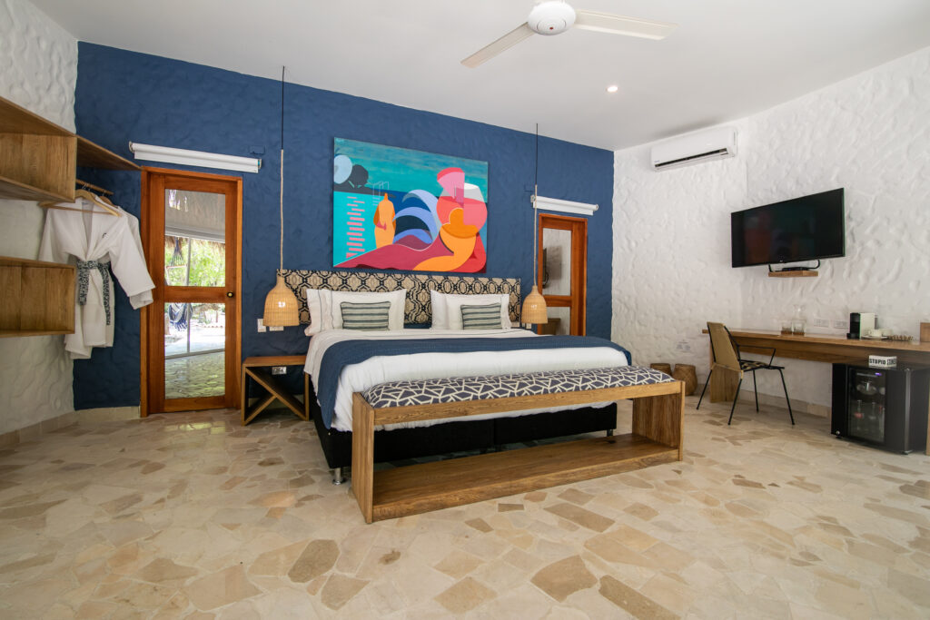 Manzana Cabana Interior (Photo Credit: Blue Apple Beach)