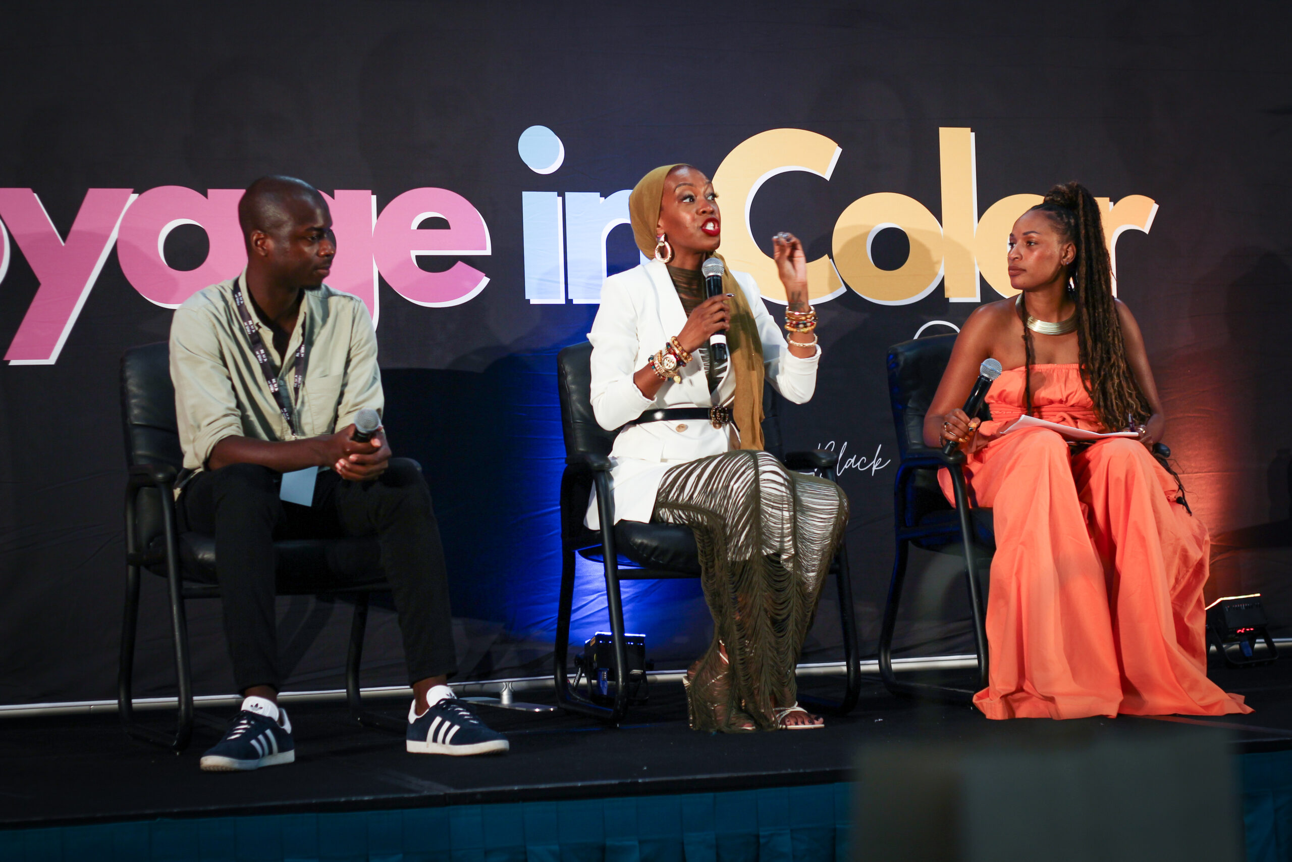 Travis Levius, Imani Bashir, and Martinique Lewis, the founder of Black Travel Alliance (Photo Credit: Black Travel Summit)