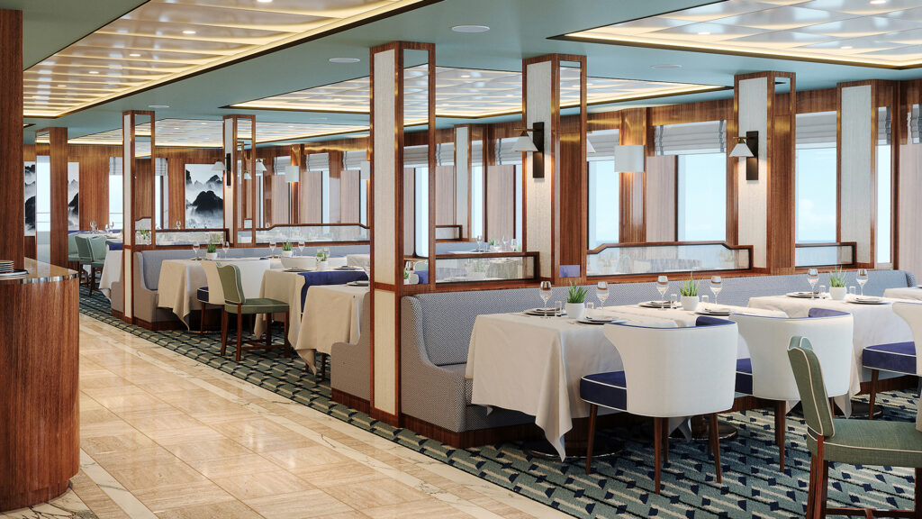 Dining Room on World Traveller (Photo Credit: Atlas Cruise Line)