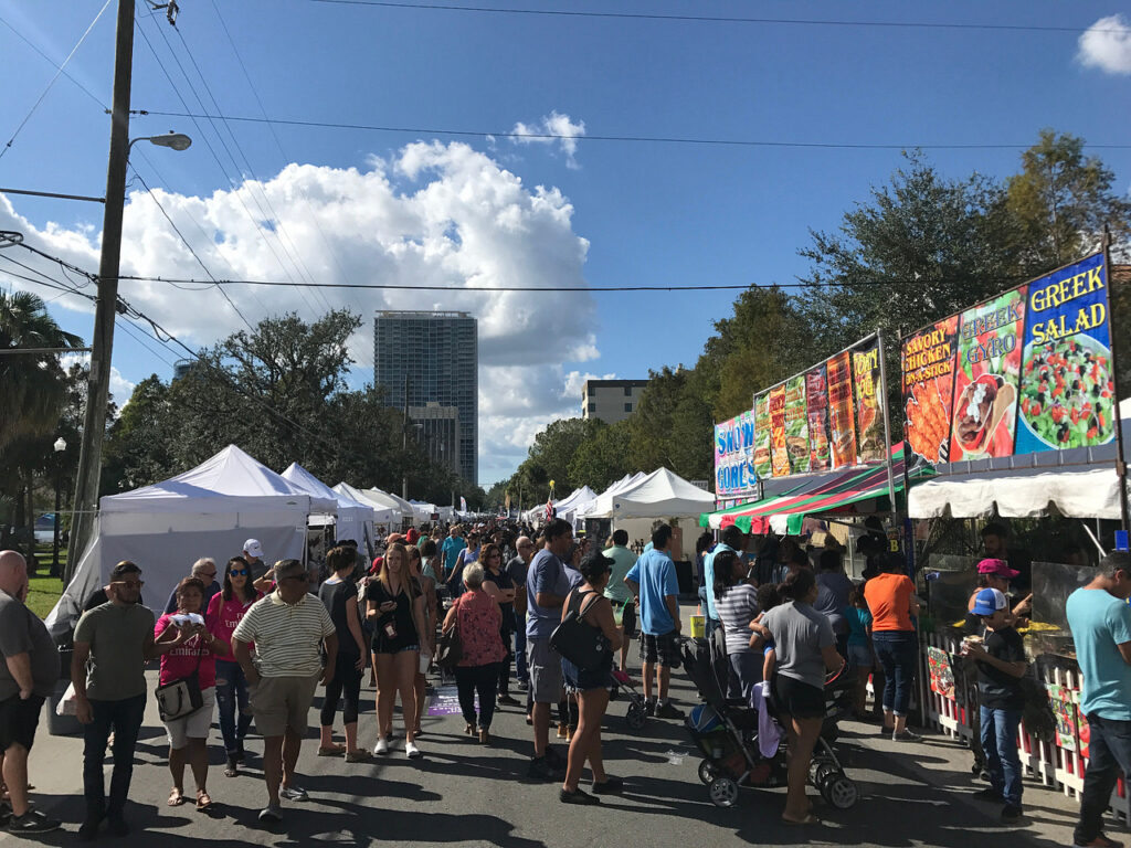 Food vendors at Fall Fiesta in the Park (Photo Credit: Visit Orlando)