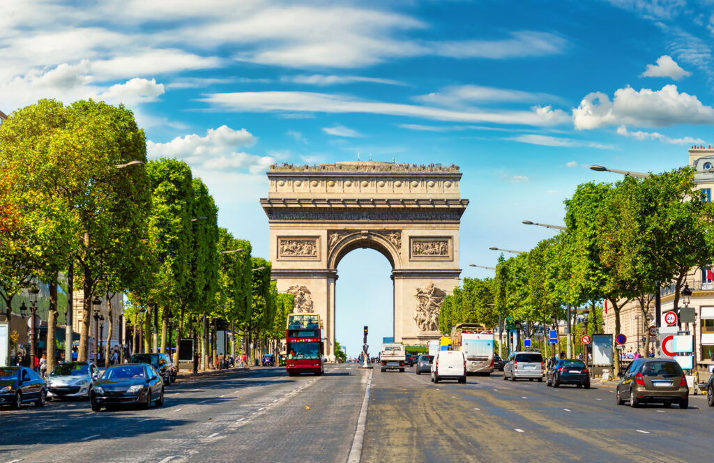 Champs Elysées leading to Arc de Triomphe (Photo Credit: givaga / Shutterstock)