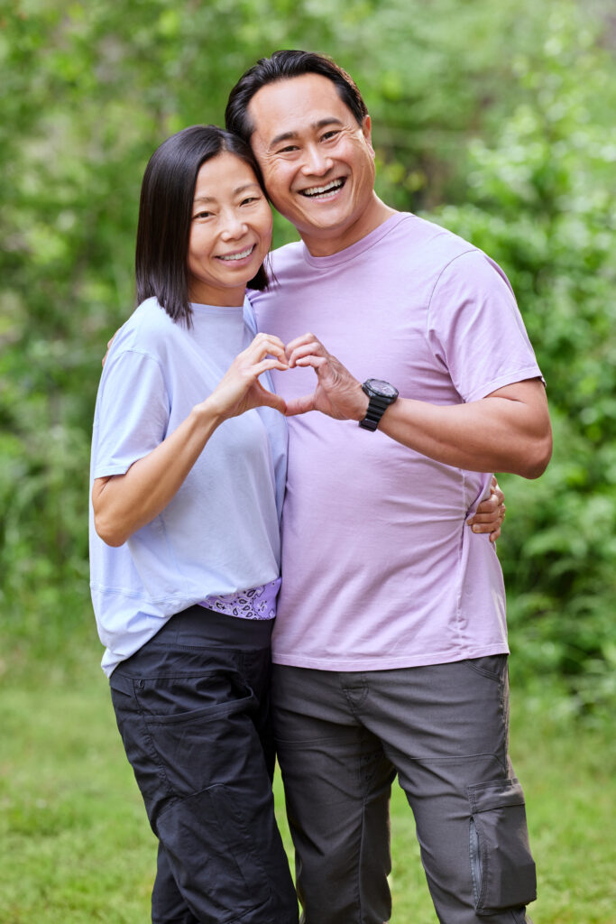 Married couple Jocelyn Chao and Victor (Photo Credit: Sonja Flemming/CBS ©2023 CBS Broadcasting, Inc. All Rights Reserved.)