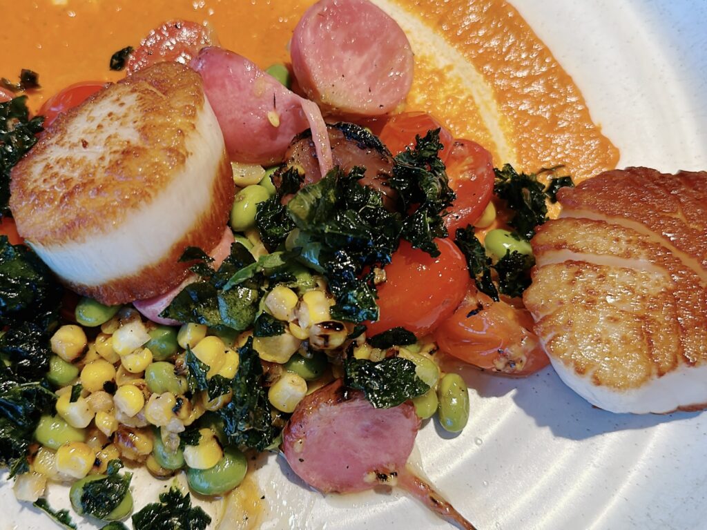 Seared Sea Scallops at Aerlume (Photo Credit: Jon Bailey)