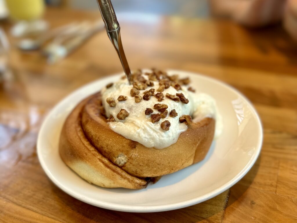 Cafe Flora's Cinnamon Roll (Photo Credit: Jon Bailey)