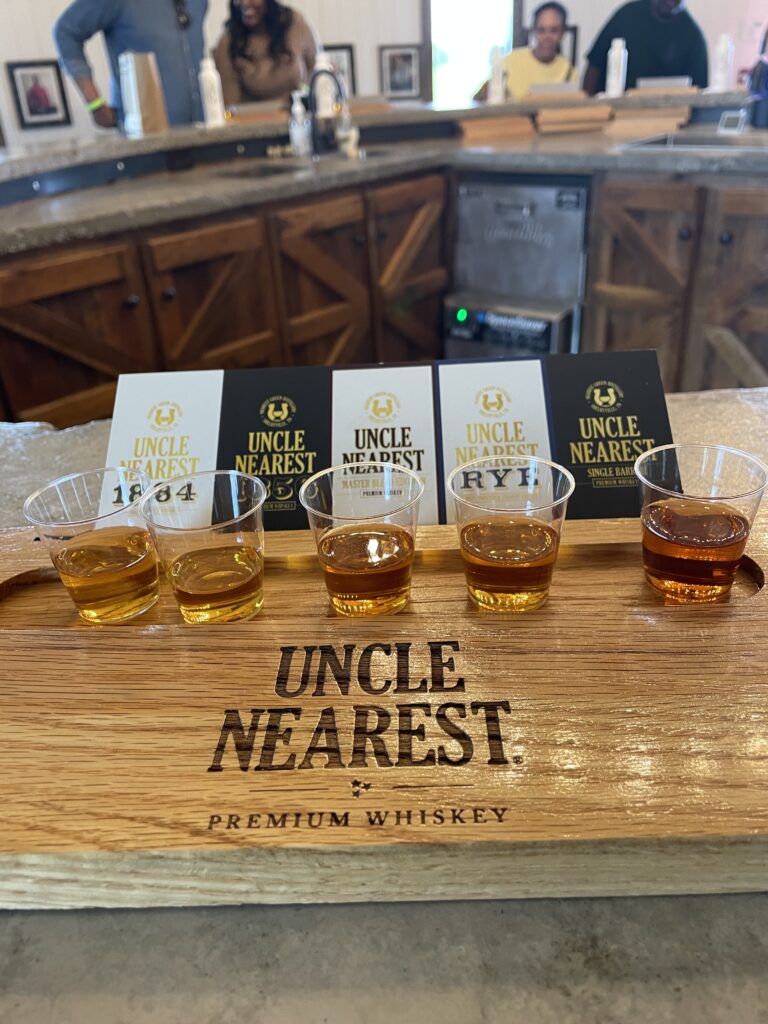 Whiskey tasting at Nearest Green Distillery (Photo Credit: Kwin Mosby)
