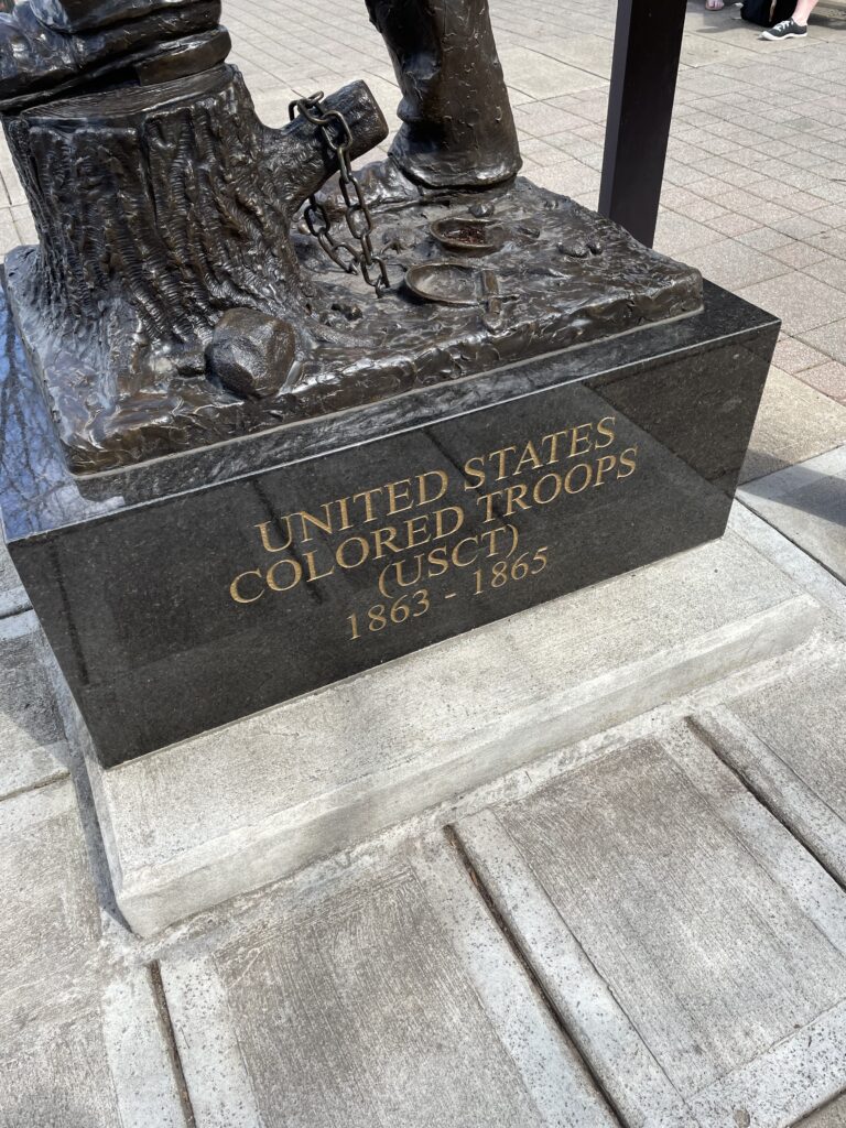 March to Freedom statue in Franklin's public square (Photo Credit: Kwin Mosby)