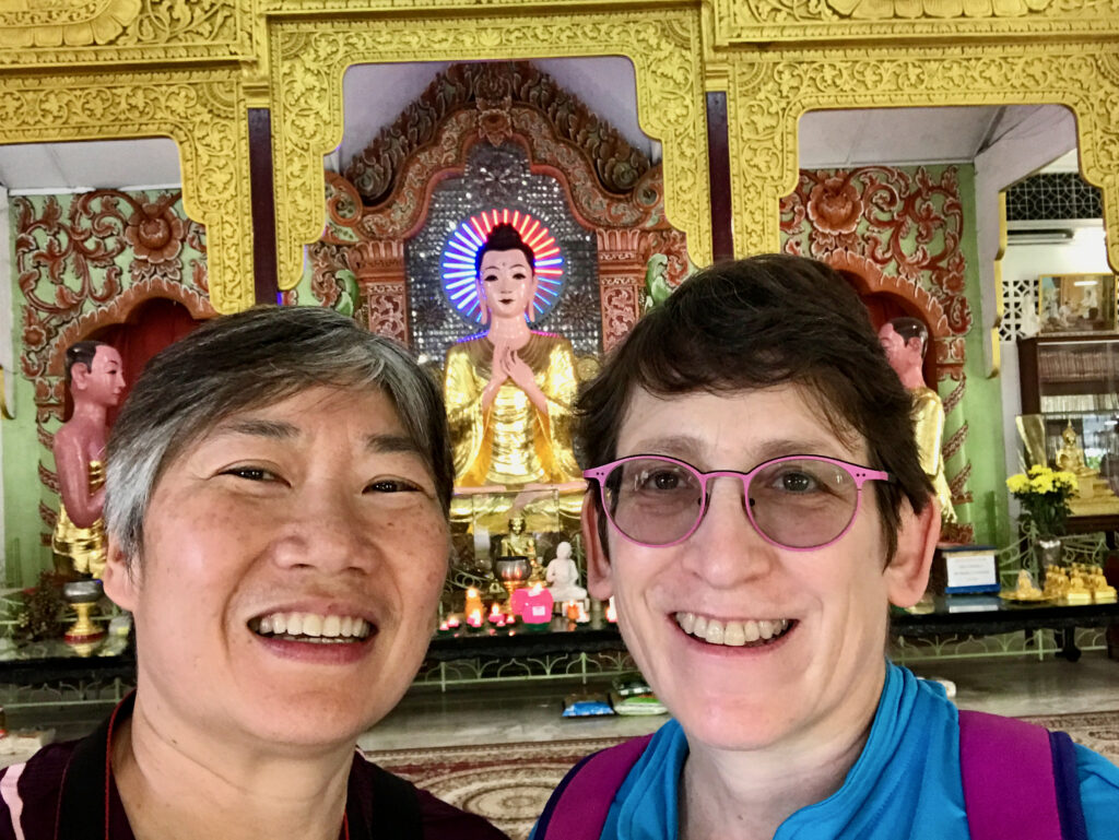 Sue and Reggie in Penang, Malaysia (Photo Credit: Sue Davies)