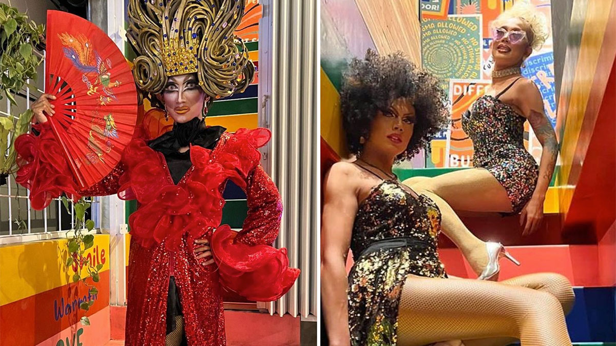 Drag performers at Inklusiv Warung in Bali (Photo Credit: Inklusiv Warung)