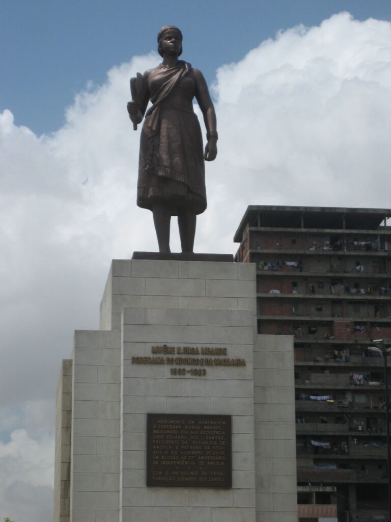 Statue of Nzinga of Ndongo and Matamba in Angola (Photo Credit: Erik Cleves Kristensen / Wikimedia Commons)