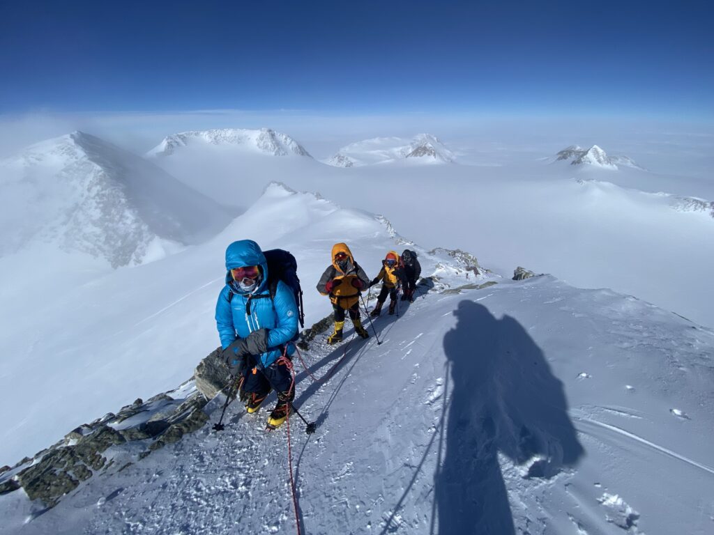 Erin Parisi on Mount Vinson in Antarctica (Photo courtesy of Erin Parisi)