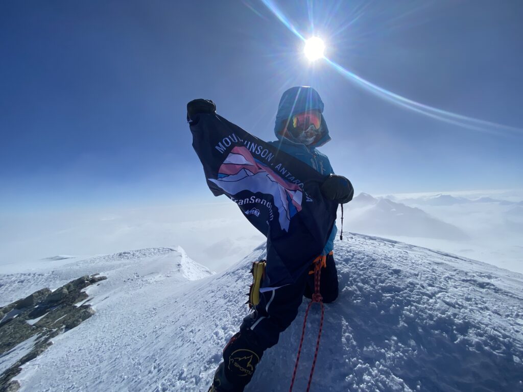 Erin Parisi on Mount Vinson in Antarctica (Photo courtesy of Erin Parisi)