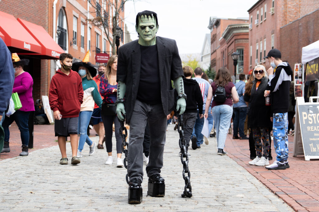 Frankenstein on Essex Street in Salem (Photo Credit: Kate Fox / Destination Salem)