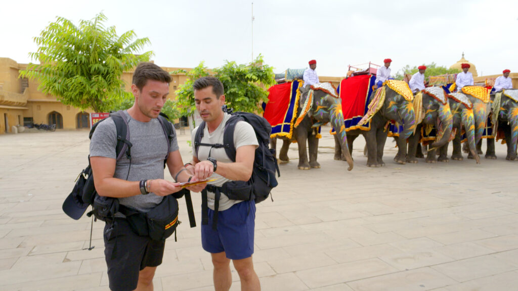 Joe and Ian in Jaipur, India (Photo Credit: CBS)