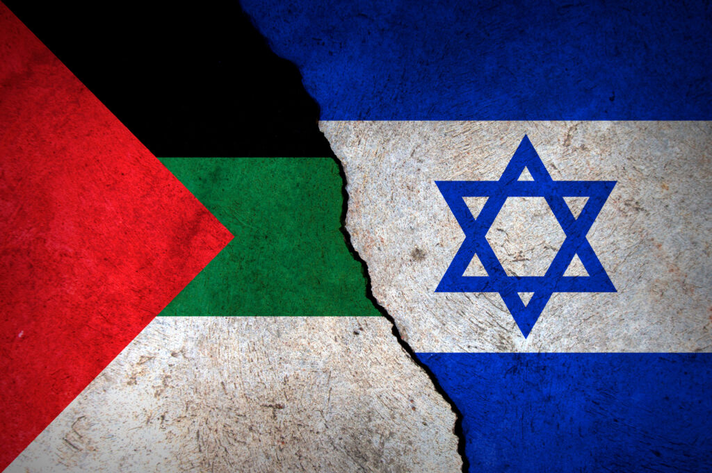 Palestinian and Israeli flags (Photo Credit: Nap1 / Shutterstock)