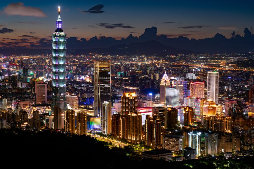 Taipei skyline at night (Photo Credit: Timo Volz on Unsplash)