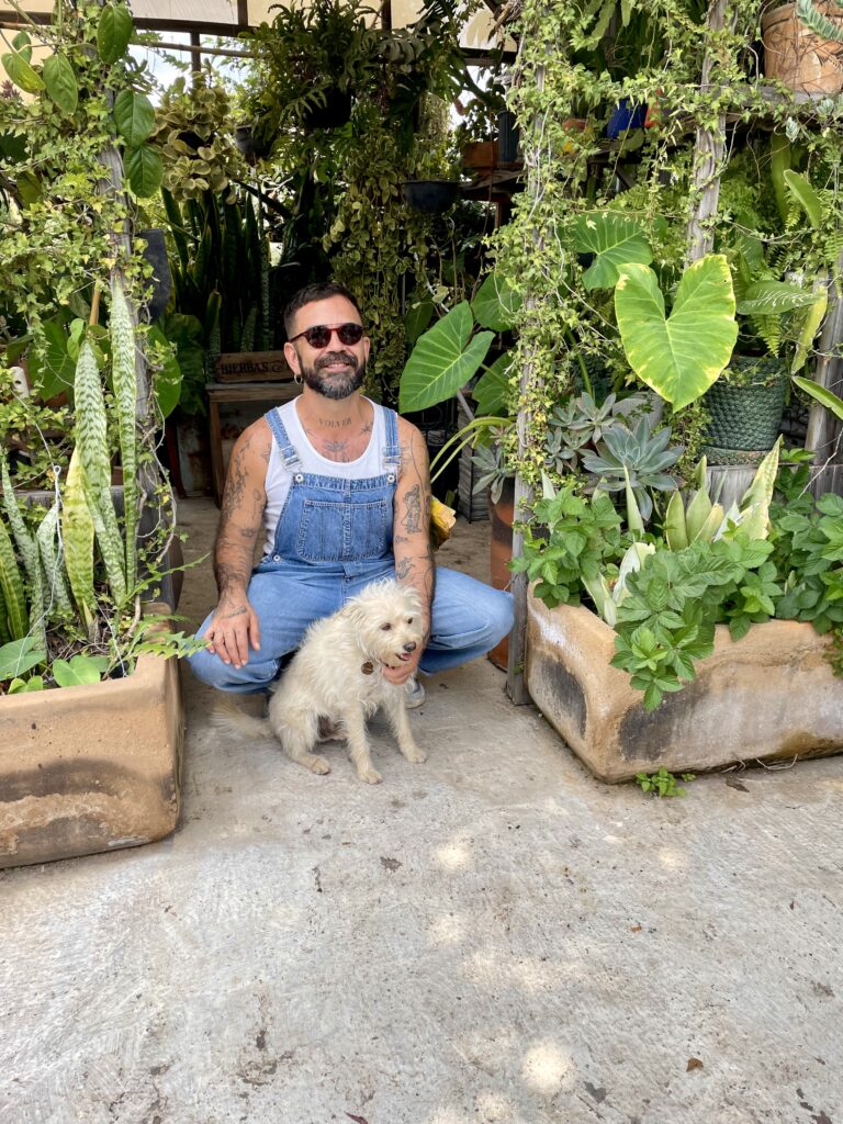 Alex Serratos with his dog Totopo (Photo Credit: Kwin Mosby)