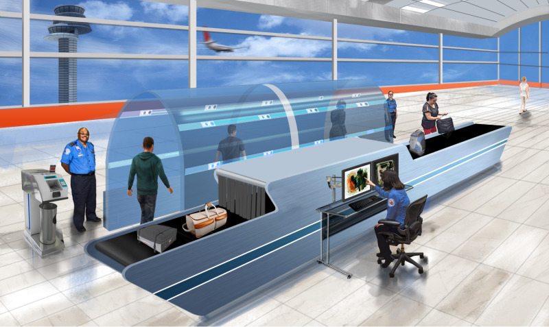 Future airport screening concept design from 2015 (Photo Credit: S&T)