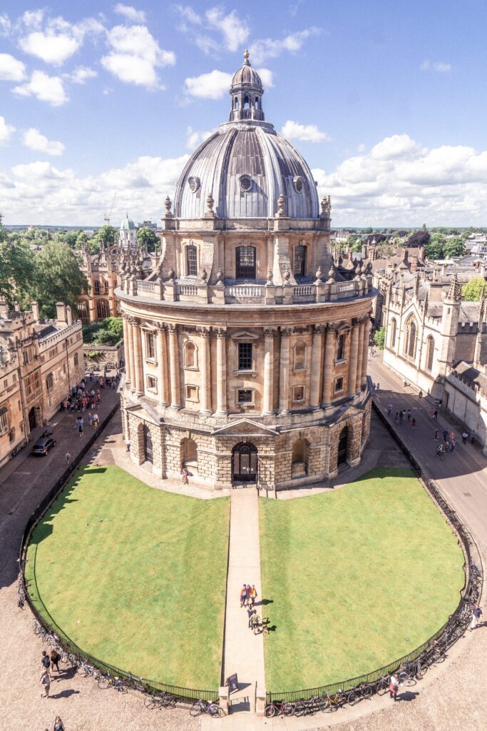 Bird's-eye view of Radcliffe Camera in Oxford, England (Photo Credit: VisitBritain)