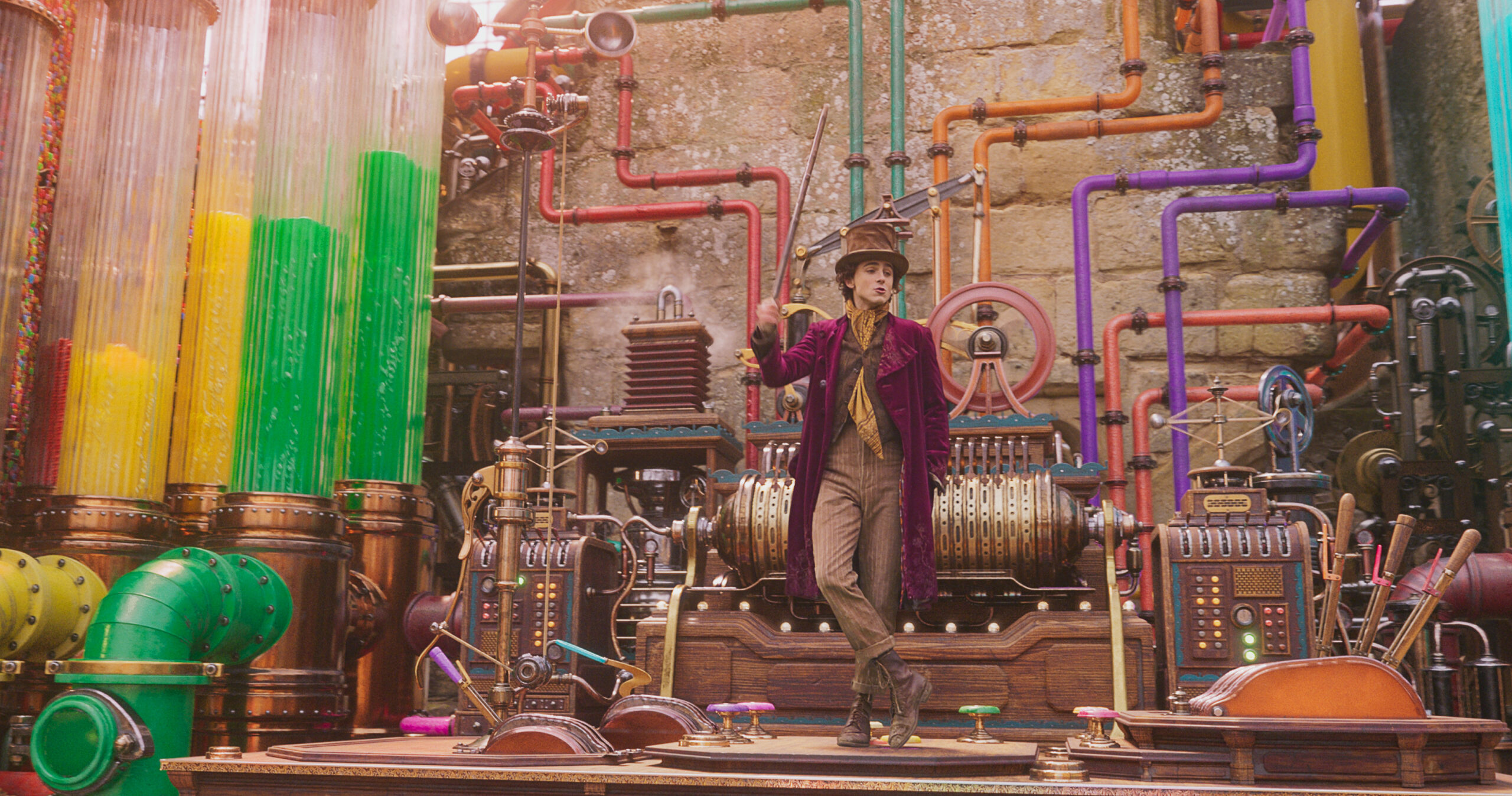 Timothée Chamalet as Willy Wonka in "Wonka" (Photo Credit: Courtesy of Warner Bros. Pictures)