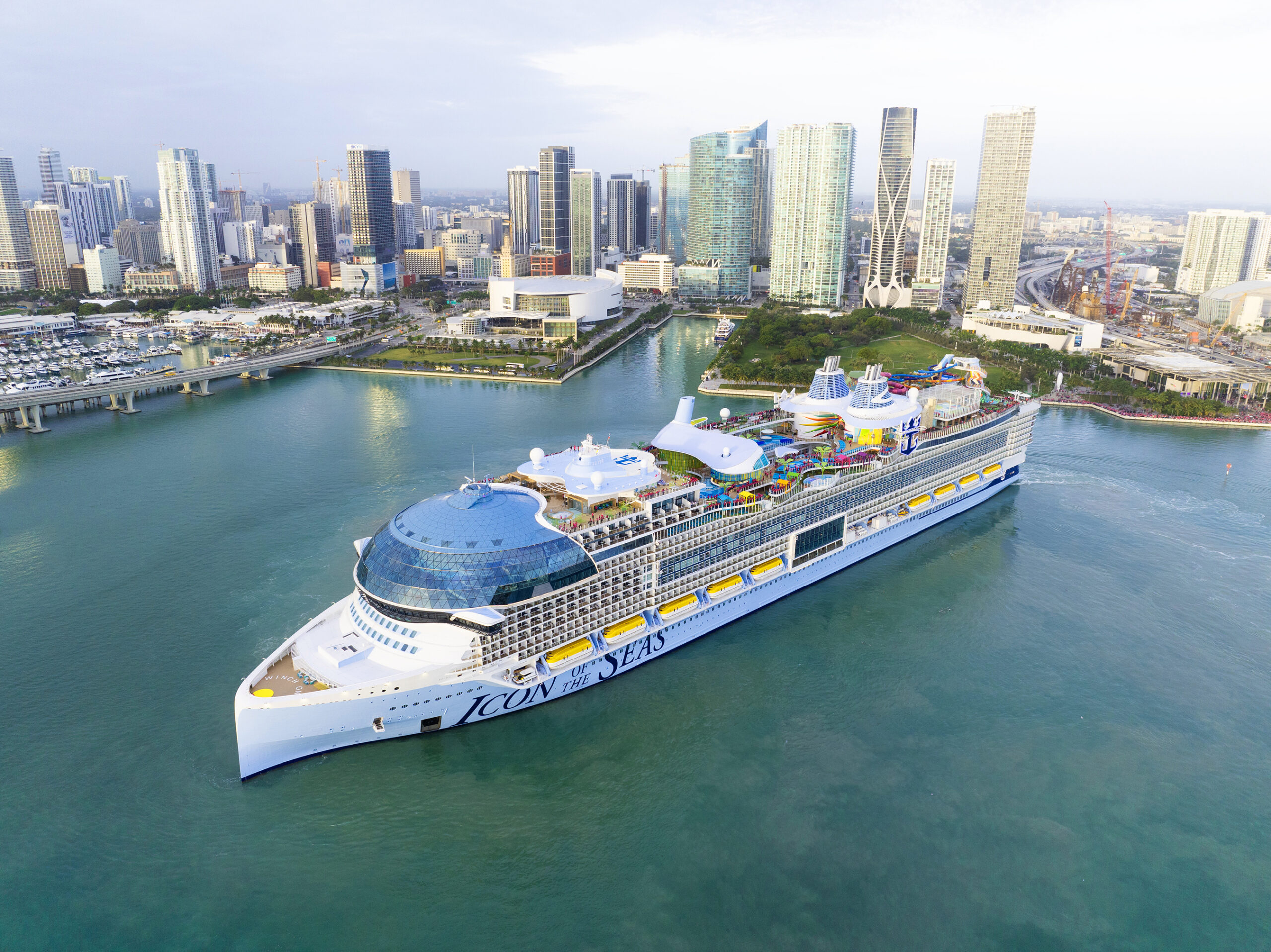 Royal Caribbean's Icon of the Seas in Miami (Photo Credit: Royal Caribbean International)