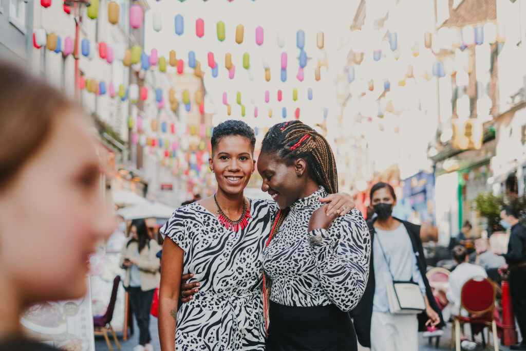 Lexie and Aisha in London's Chinatown neighborhood (Photo Credit: Luisa Starling)