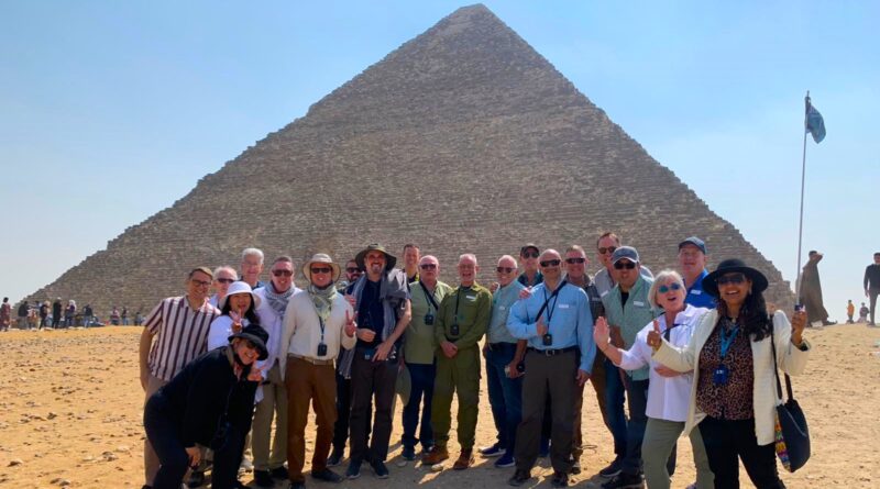 LGBTQ+ group visiting the Pyramids in Egypt via Brand g Vacations (Photo Credit: Brand g Vacations)