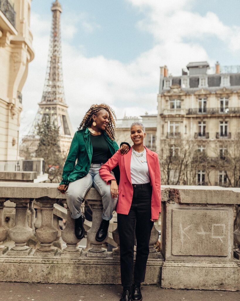 Aisha and Lexie in Paris! (Photo Credit: @ParisMemories)
