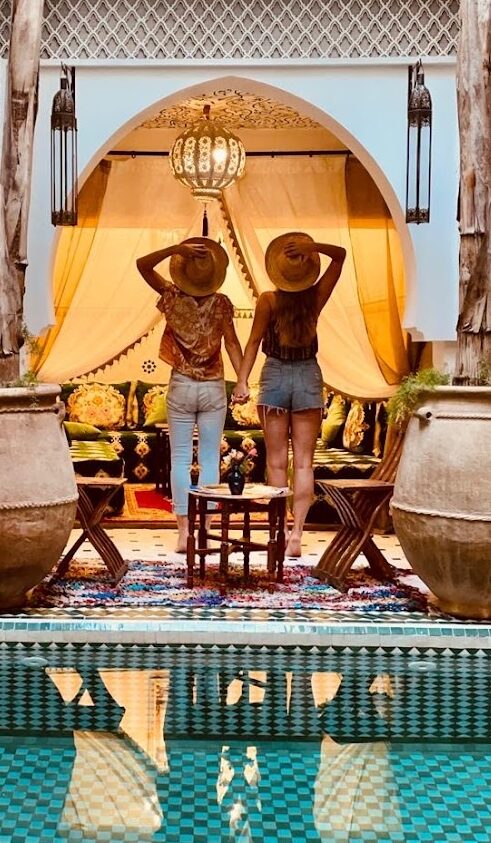 In a riad in Marrakech, Morocco (Photo Credit: @pocketqueensonair)